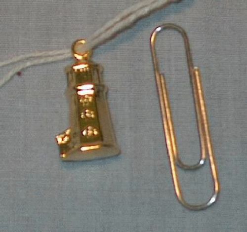 Gold Plated Lighthouse Charm-Lrg