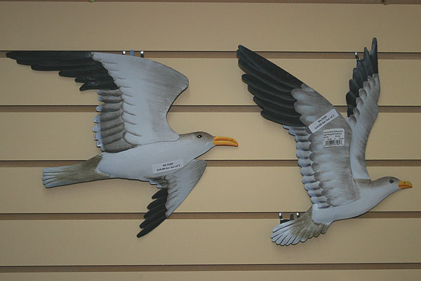 Set/2 Flying Mtl Gull Wall Plaques